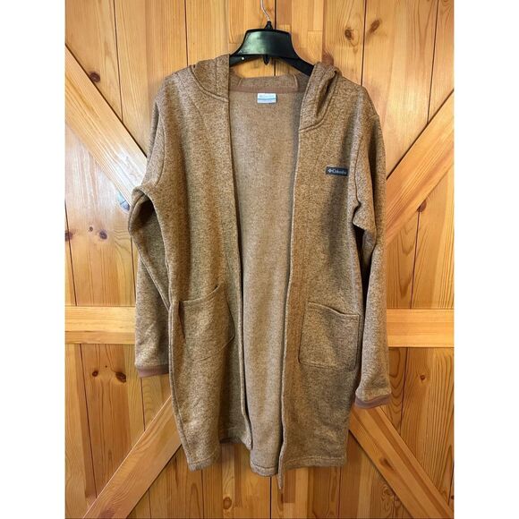 Columbia Women's Montavilla Hooded Open Front Cardigan Brown Size XL (5450) - Picture 1 of 6